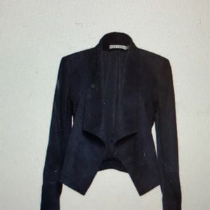 Navy suede jacket